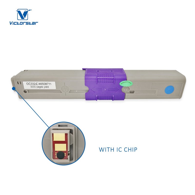 VICTORSTAR Compatible Toner Cartridges C332 MC363 C332dn MC363dn C332dnw MC332dnw 4 Colors 3500 Pages for Black 3000 Pages for C M Y for OKI Okidata Color Laser Printers - Image 3